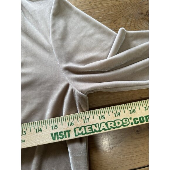 Soft Surroundings Open Cardigan Women Size PM Petite Brown Velvet‎ Shawl Collar - Picture 7 of 12